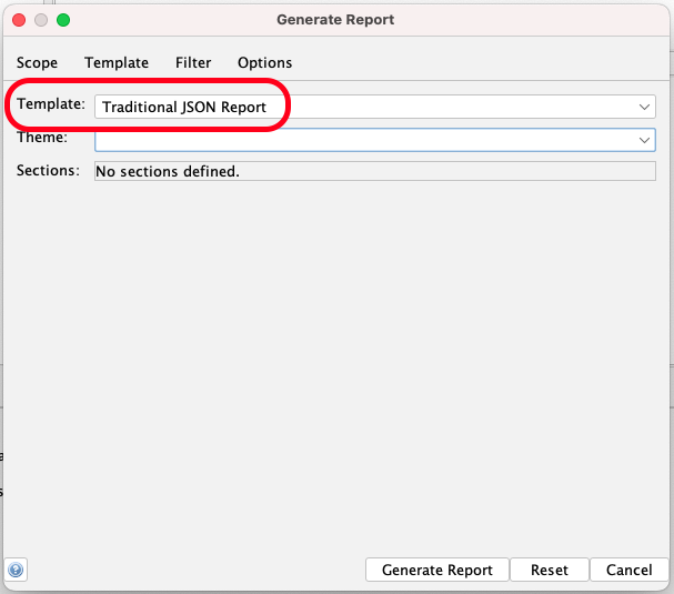 ZAP report generation